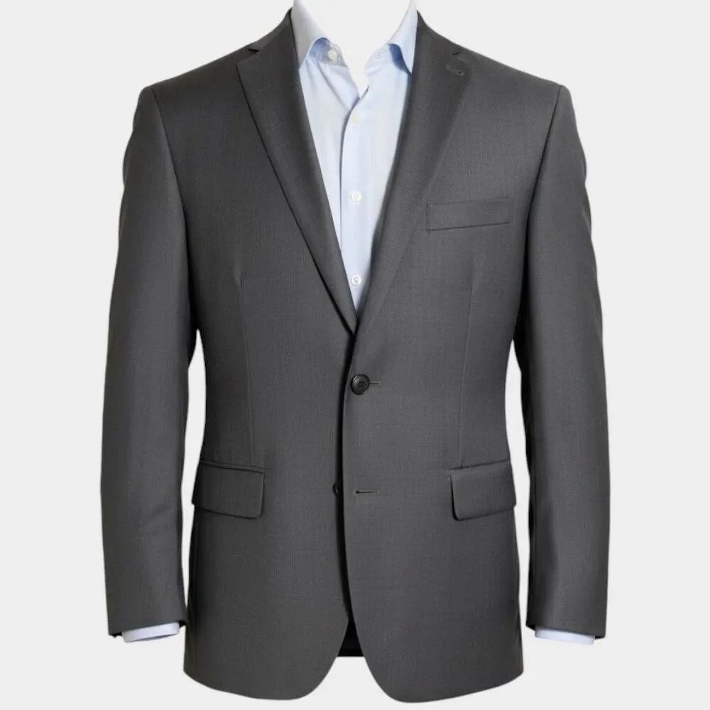 HART SHAFFNER MARX Men Blazer 44R Sport Coat Jacket Two Button Jacket Gray Wool